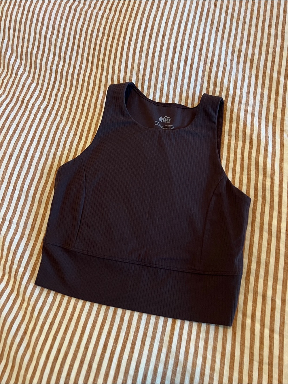 REI Purple Active Pursuits Ribbed Bra Top